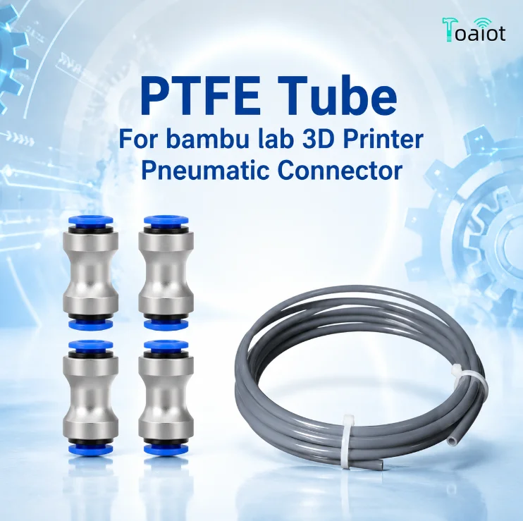 

For Bambu AMS 3D Printer Grey PTFE Tube For Bambu lab P1/X1 Series /P2S PTFE Tube Connector with Cutter For 3D Printer Parts