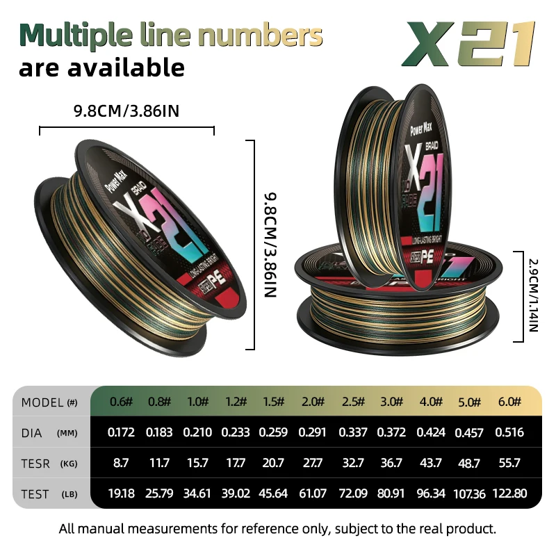 2026NEU Upgrade 21-Strang Geflochtene Angelschnur Seebarsch-Leader Multifilament-Schnüre 300M-500M-1000M Premium Super X21-Wire – Detail 7