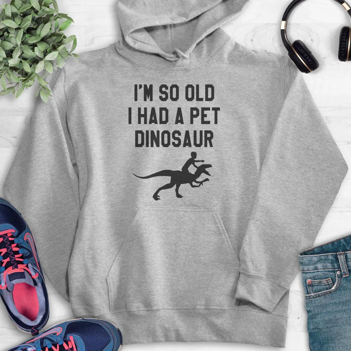 

Толстовка с капюшоном «I'm So Old I Had A Pet» с динозавром, мужская и женская толстовка с капюшоном и длинными рукавами, пуловер, топы, спортивная одежда, мужская одежда