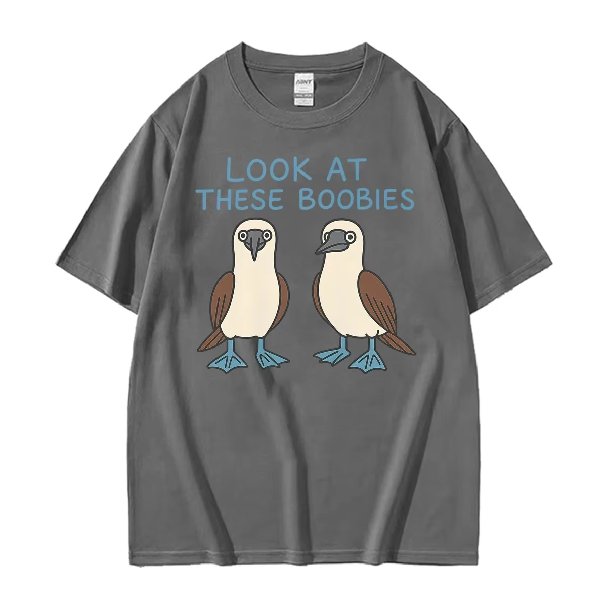 Funny Blue Footed Booby Bird Pun Gift Printed T Shirts Men Women Fashion Casual Short Sleeve T-shirt Vintage Oversized Tee Shirt