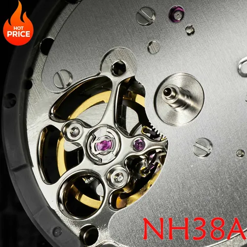 Genuino NH38A movimiento mecánico Mod mecanismo de reloj automático 24 joyas alta precisión NH38 piezas de reparación superiores Accesorios
