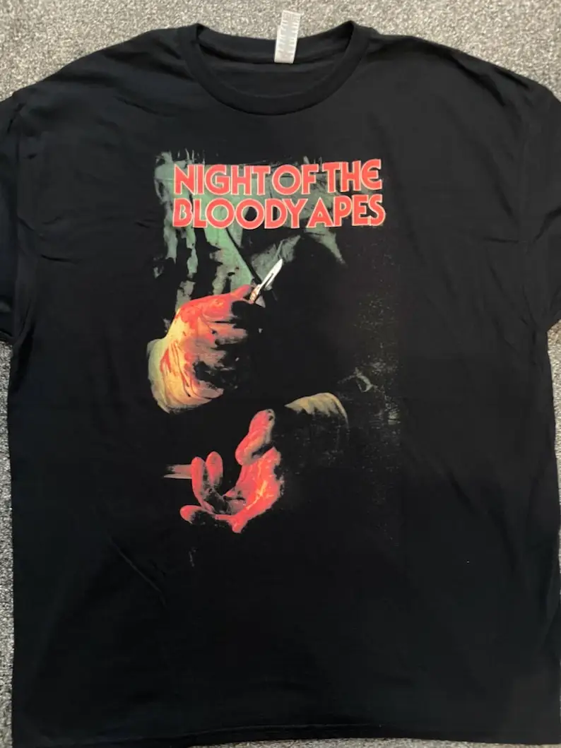 

Night of the Bloody Apes - T shirt Video Nasty VHS DPP39 Various Sizes - Horror Movie