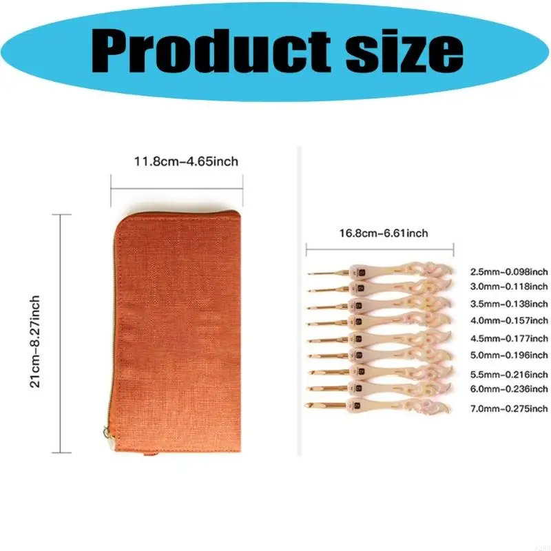 

Набор крючков для вязания из акрила с большой ручкой, простой в управлении инструмент для изготовления для всех проектов A2BB