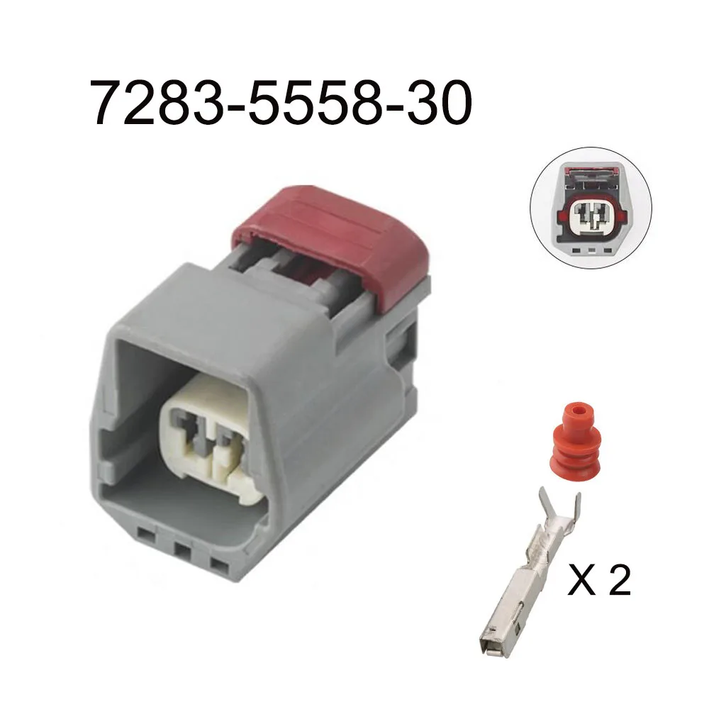 

200set 7283-5558-30 7282-5558-30 automotiveWaterproofconnector 2 pin famale male cable Plug socket Includes terminal seal