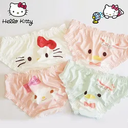 Sanrio Hello Kitty Women Sexy Panties Low-waist Cute Kawaii Girl My Melody Ruffles Seamless Sweet Underwear Birthday Present