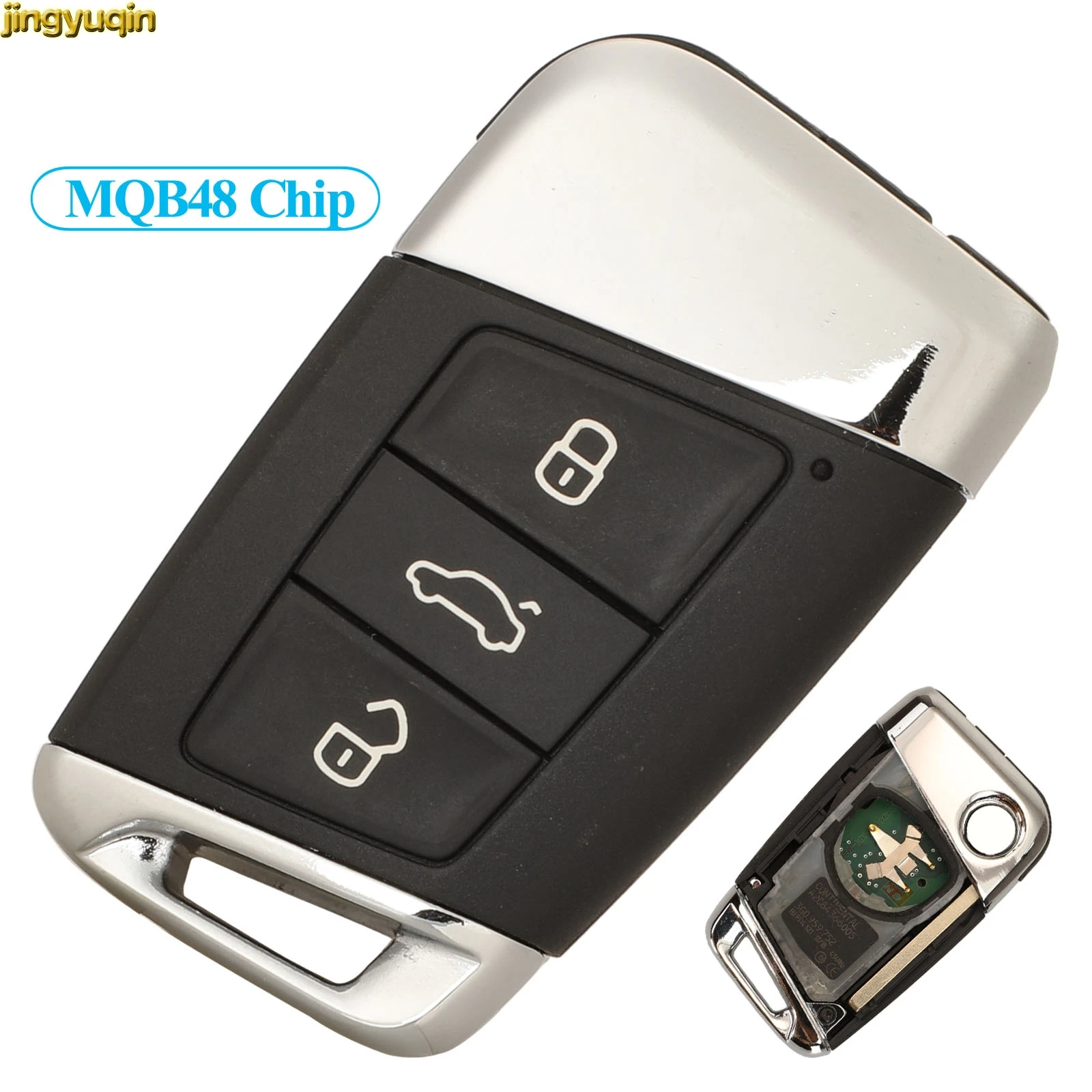 

Jingyuqin Remote Smart Car Key Fob Control MQB48 Chip For Vw Volkswagen Magotan B8 Original Factory 3 Buttons