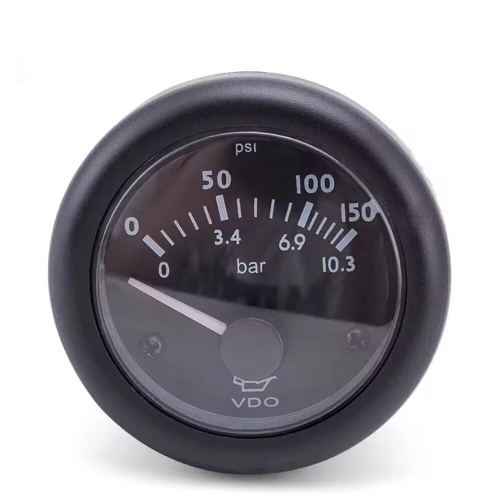 24V VDO Diesel Engines Oil Pressure Gauge Size 52mm