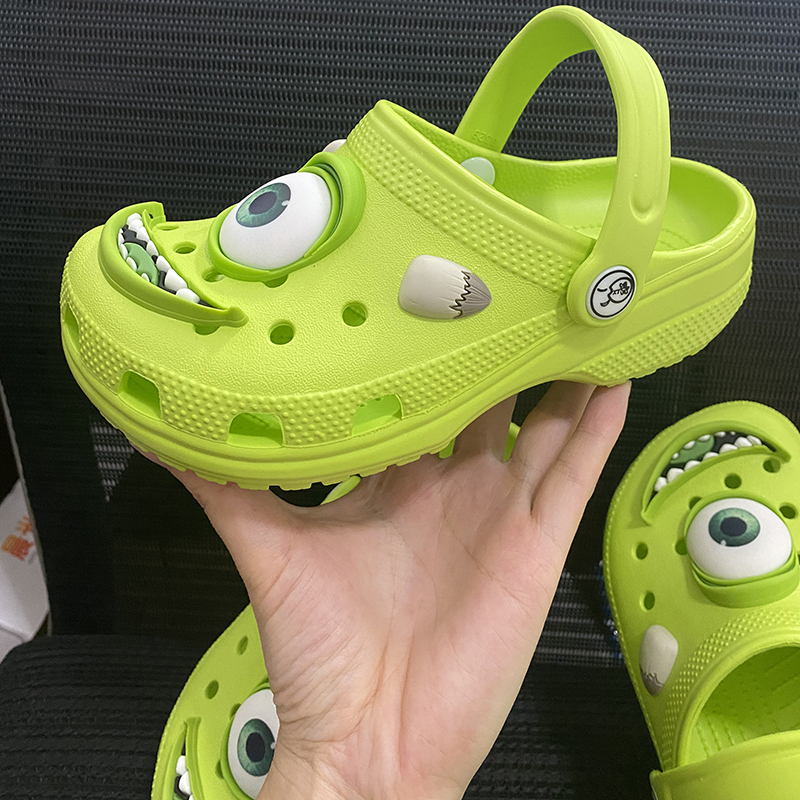 New Cartoon Mike Summer Anti-Slip Outdoor Casual Beach Shoes Monster Big Eyes Hole Slippers Comfortable Breathable Sandals Gifts