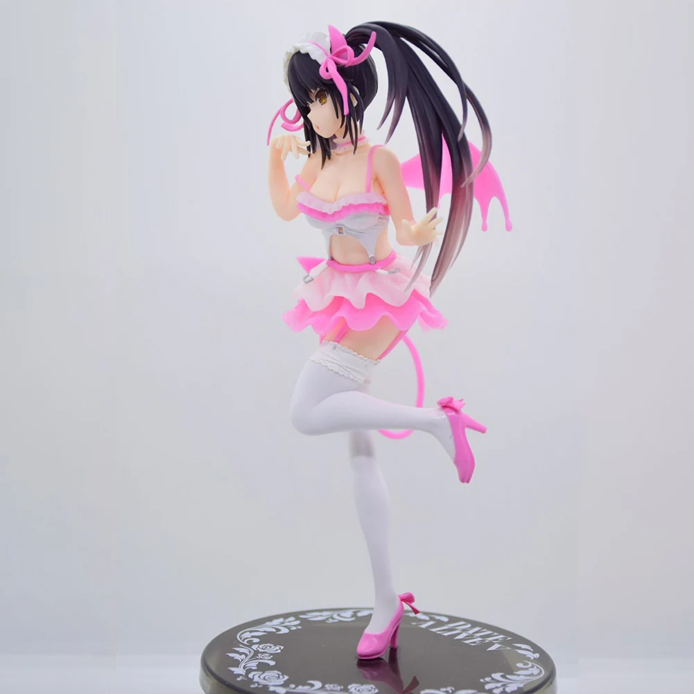 20cm Anime Tokisaki Kurumi Figure Sexy pink Devil Swimwear action figures Pvc Statue Model Doll Collection Desk Decora Toy Gifts