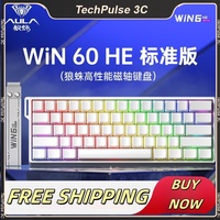 In Stock Aula Win60 Win68 He Magnetic Switch Keyboard 8k Wired Custom Rgb Hot Swap Rt Esports Gamer Mechanical Keyboard For Gift