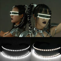 Cyberpunk Futuristic Luminous Cosplay Glasses Rave Cyber light up Goggles LED glowing glasses for man women dance show props