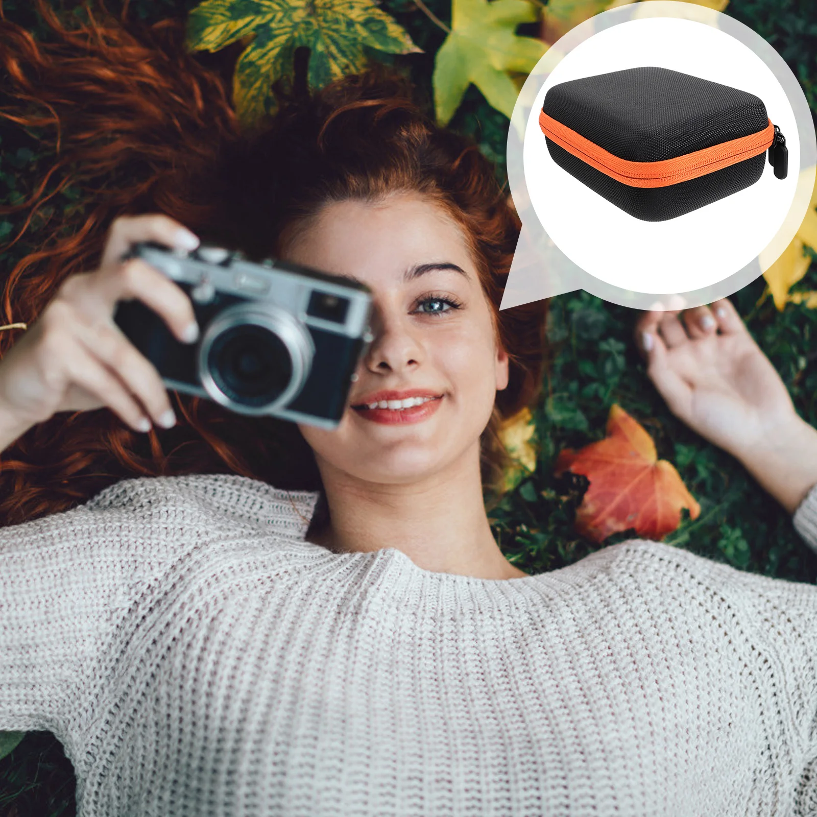 Action Camera Bag Durable Portable Handheld Protective Case Travel Storage Pouch Soft Lining Camera Carrying Case