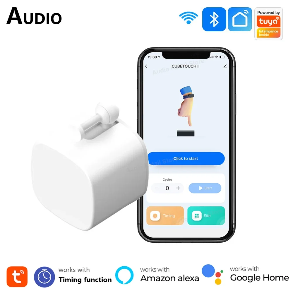 Tuya Smart Fingerobot Switch Button Pusher Smart Life App or Timer Control Add Bluetooth Hub Compatible With Alexa Google Home