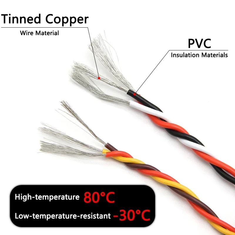 5/10/20M 22AWG 26awg 30/60 Core 3 way Twist Servo Extension Cable JR Futaba Twisted Wire Lead For RC Airplane Accessories