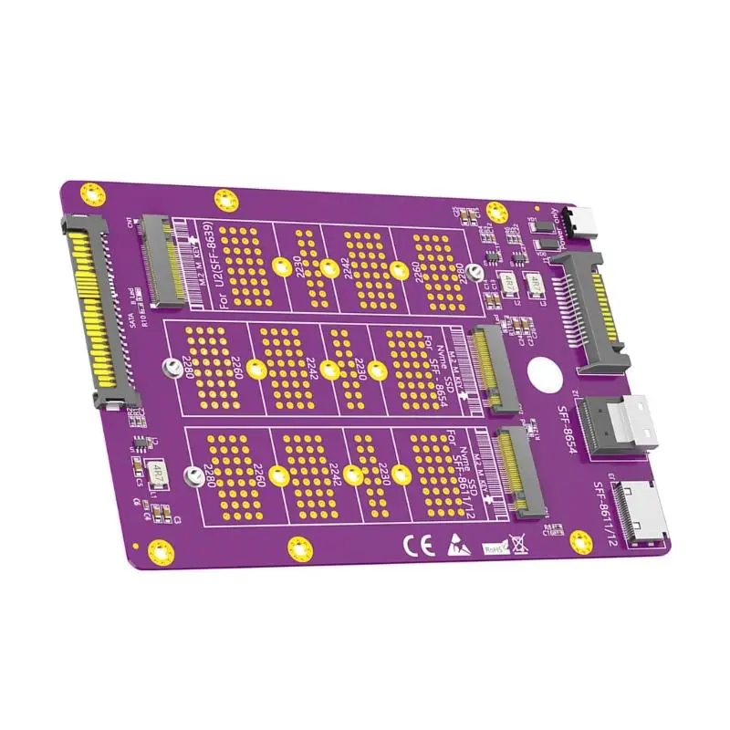 

652F Усовершенствованный твердый диск до 8611 8654 U.2 8639 Плата адаптера усиливает компьютер