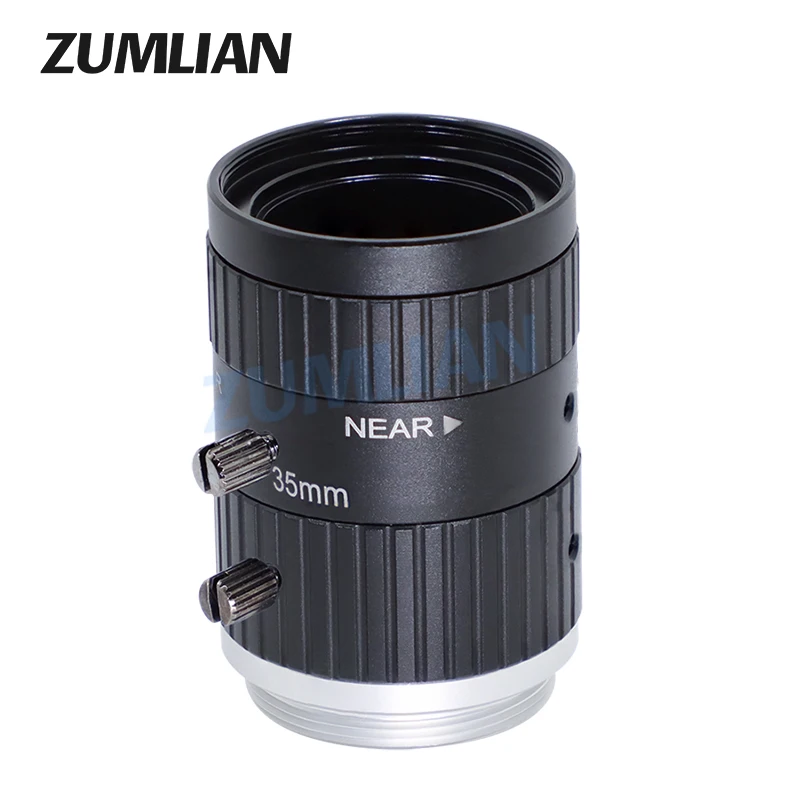 ZUMLIAN 35mm 6MP Low Distortion 2/3 Inch Lens C-Mount Manual Iris F2.8 FA Fixed Focus Lens Machine Vision CCTV Camera Lenses