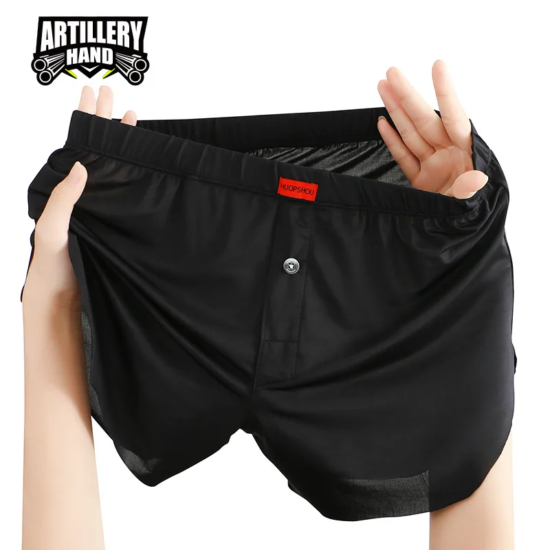 Men Fashion Underwear for Young People Solid Color Aro Pants Teenagers Loose Breathable Large Boxer Shorts Youth Bottom Lingerie