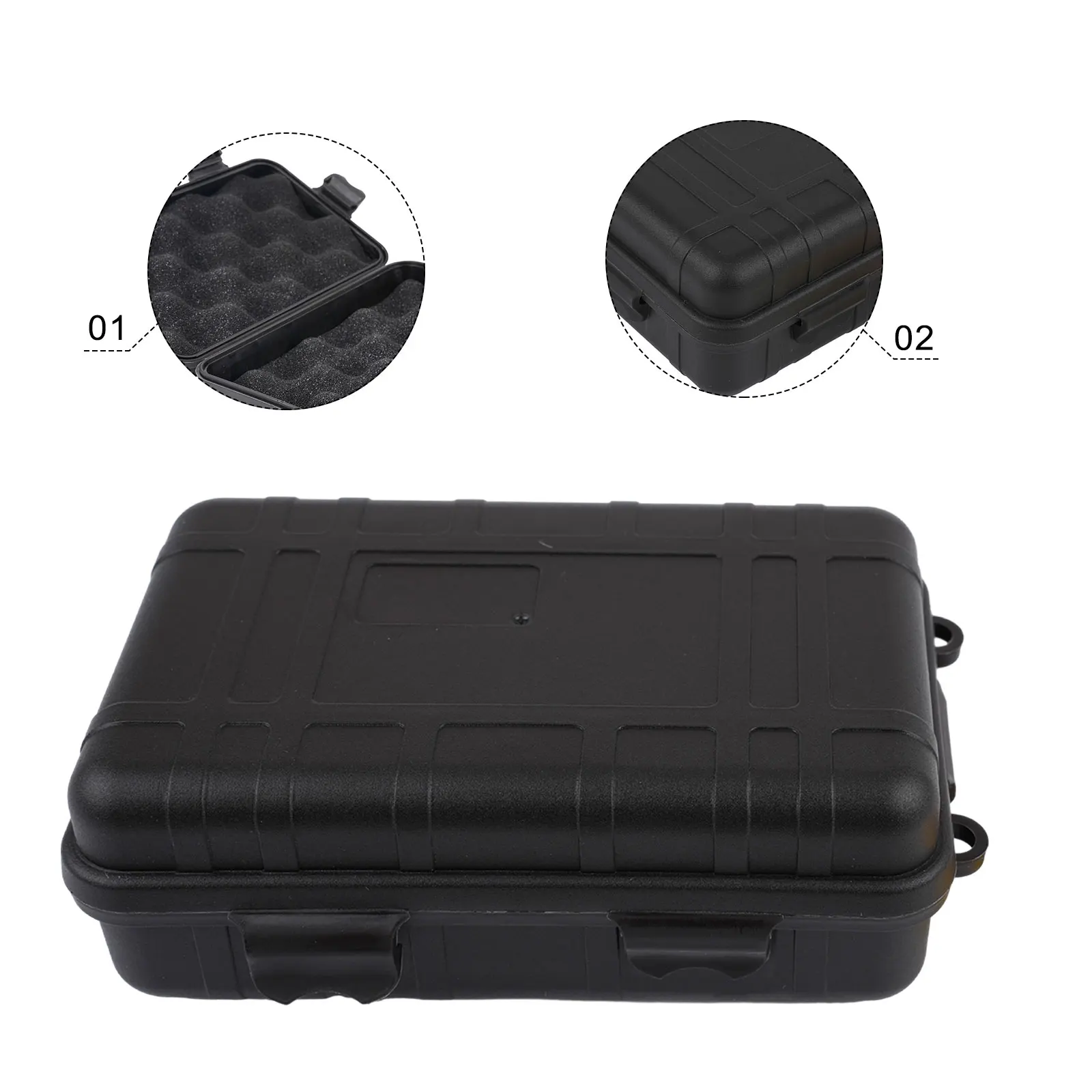 Storage Box Shockproof Box Box Small Camping Outdoor Shockproof Storage Survival Waterproof 185*115*60mm Boating