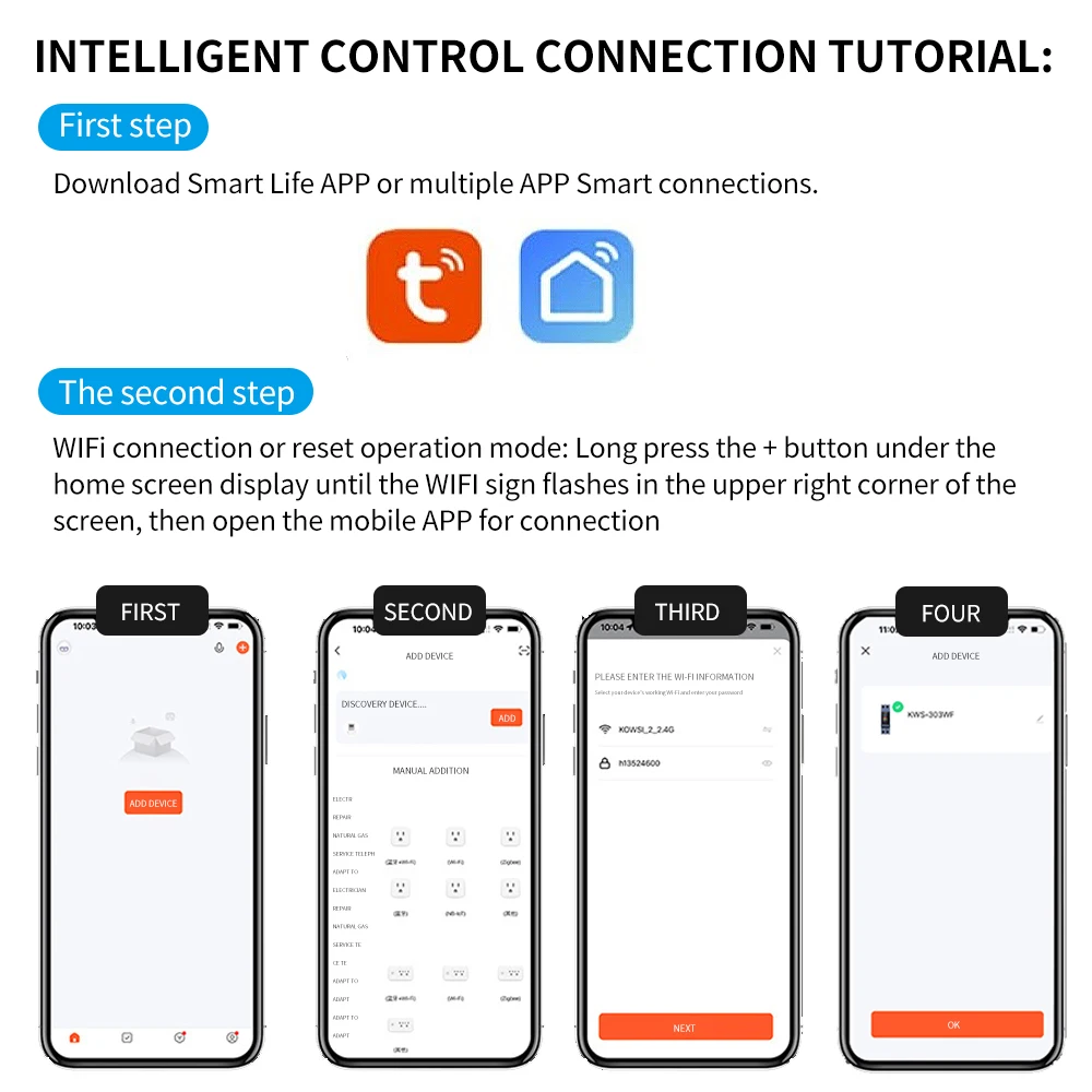 Imagem -04 - Tuya Wifi Interruptor Inteligente Disjuntor Led Medidor de Energia Kwh Medição de Energia Temporizador Relé Controle Remoto Vida Inteligente App Kws303 40a