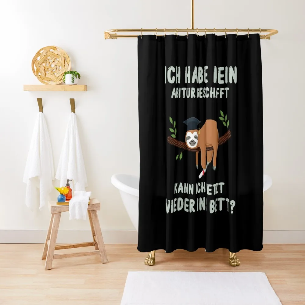 

Abitur Geschafft Wieder In Bett Abiturient Geschenk Faultier Shower Curtain Shower For Bathrooms Bathroom Box Window Curtain