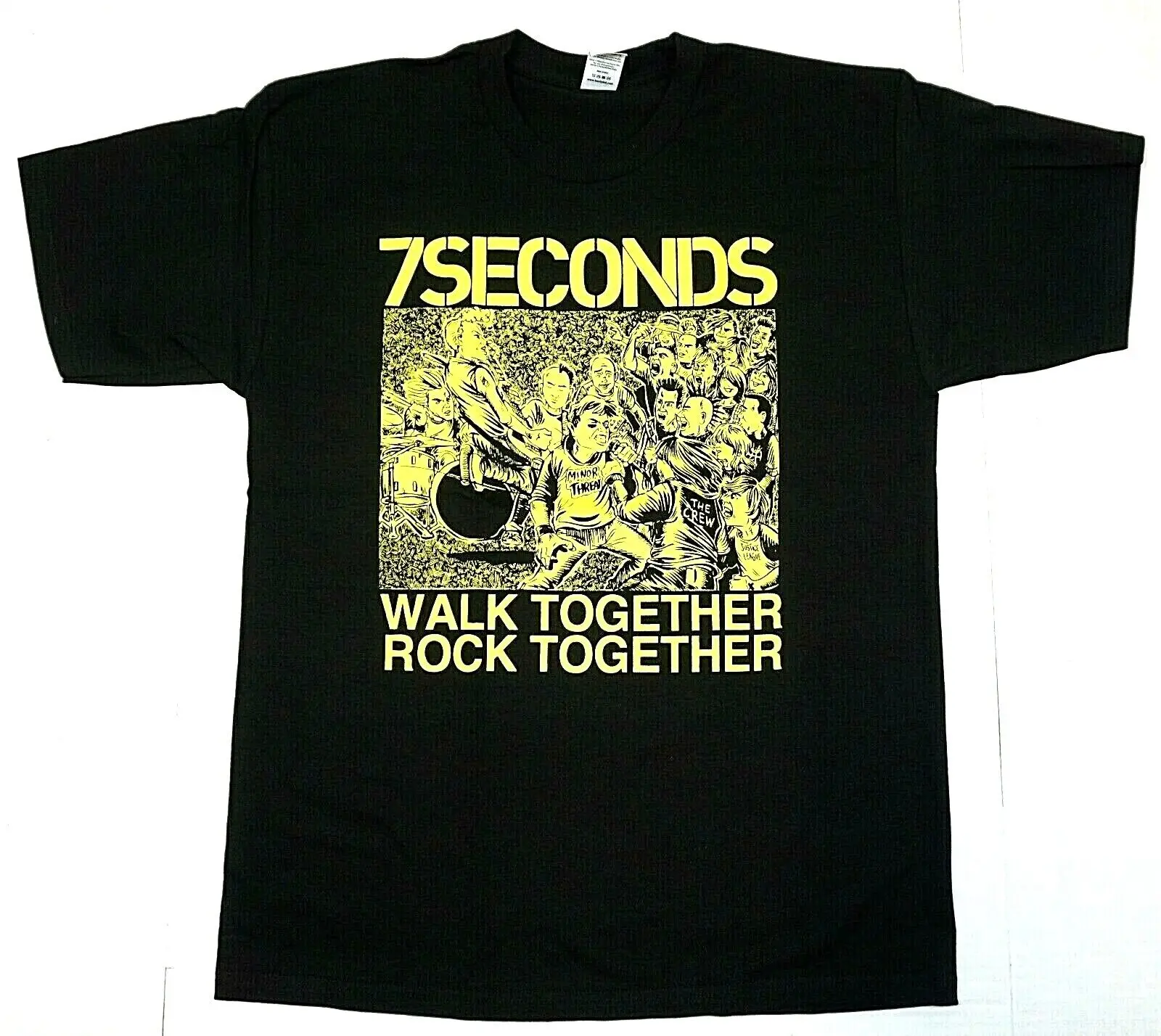 

7 SECONDS T-shirt Punk Rock Band Adult Men's Tee Black 100% Cotton New