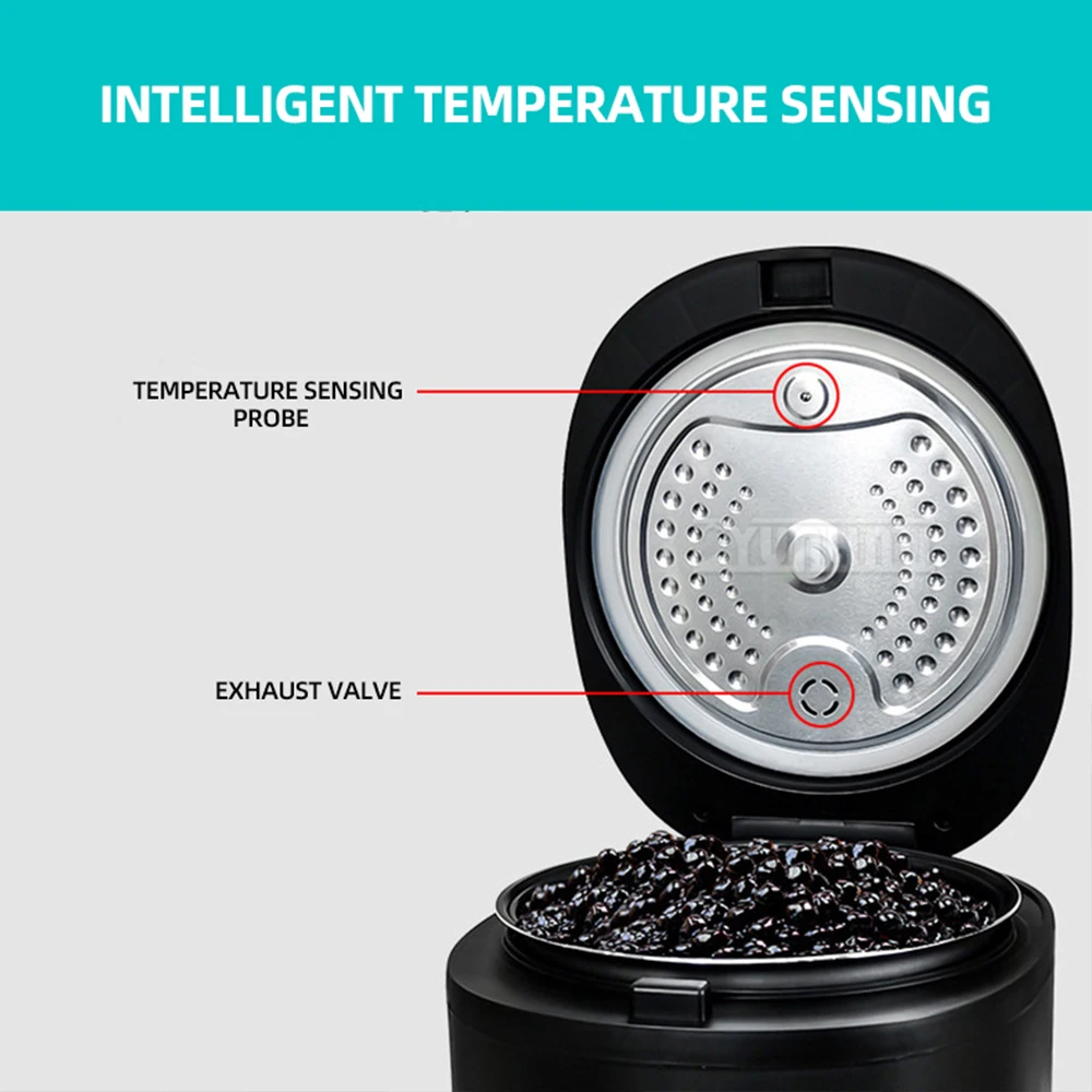 Olla De arroz comercial De 5L, olla De perlas antiadherente multifuncional, olla De tapioca, Control De temperatura, Panela De Pressão