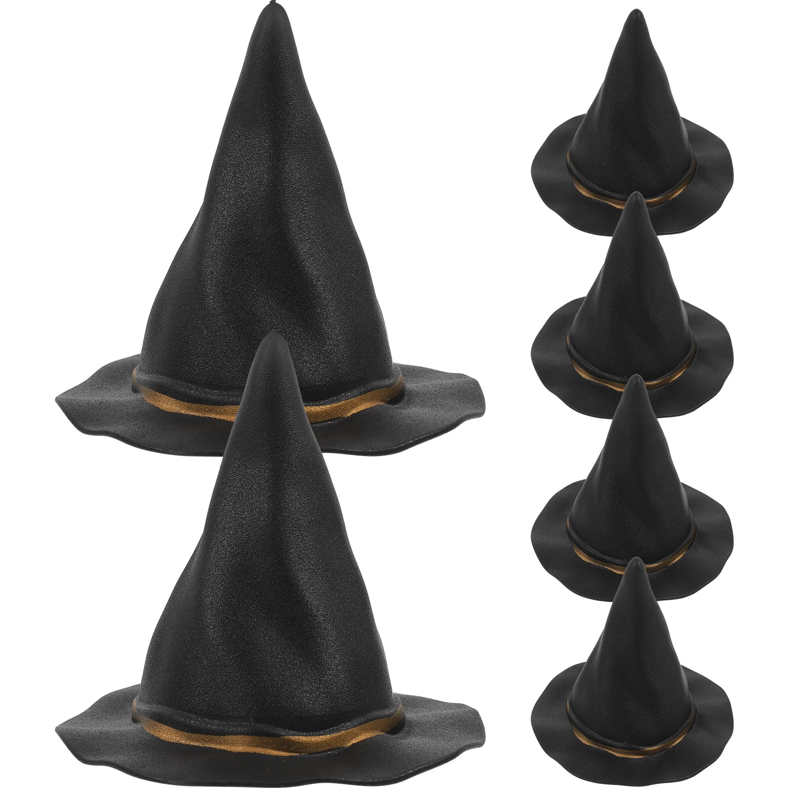 

6Pcs Hats Plastic Halloween Wine Bottle Toppers Party Decoration DIY Craft Supplies Hats