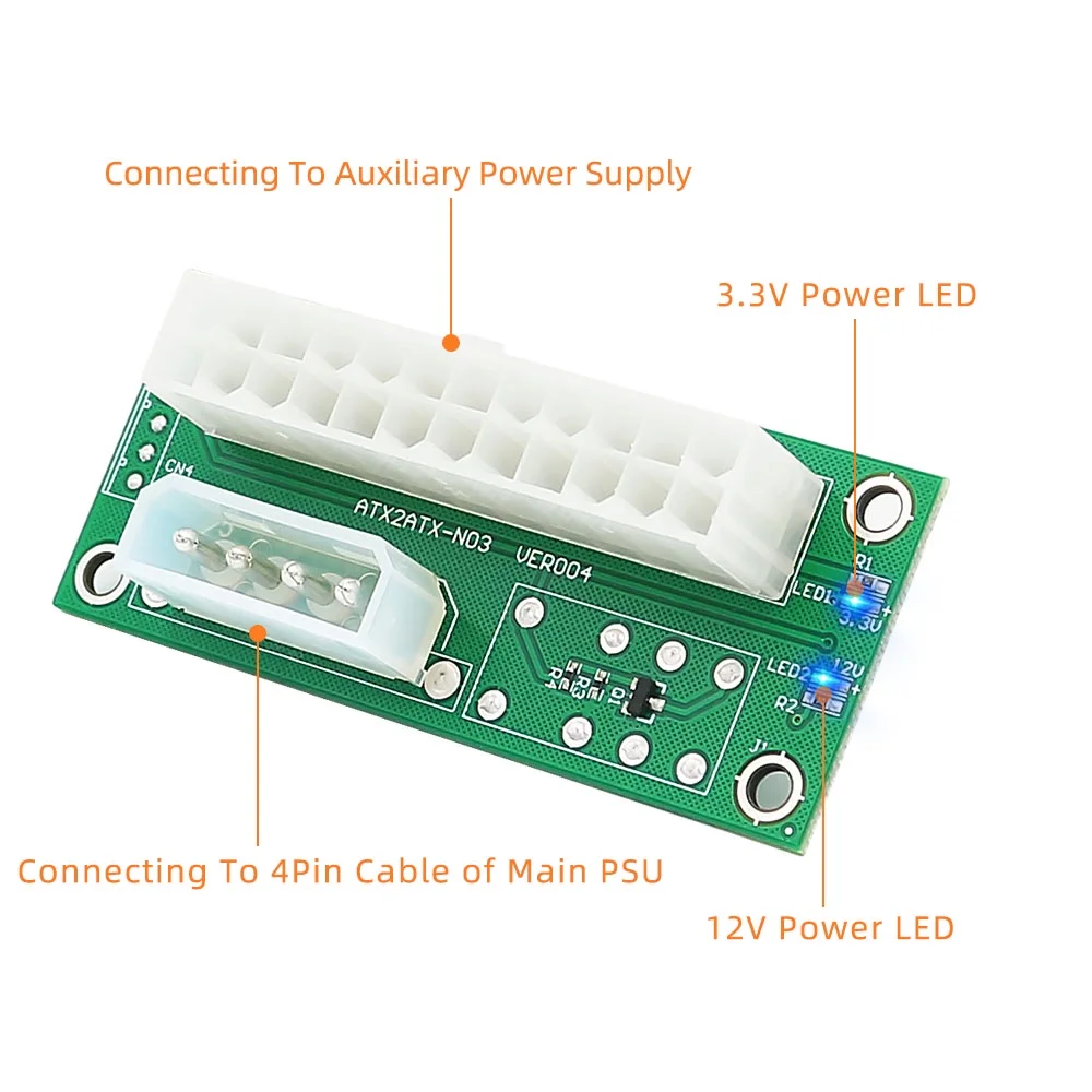 Dual PSU Multiple Power Supply Adapter, Synchronous Power Board