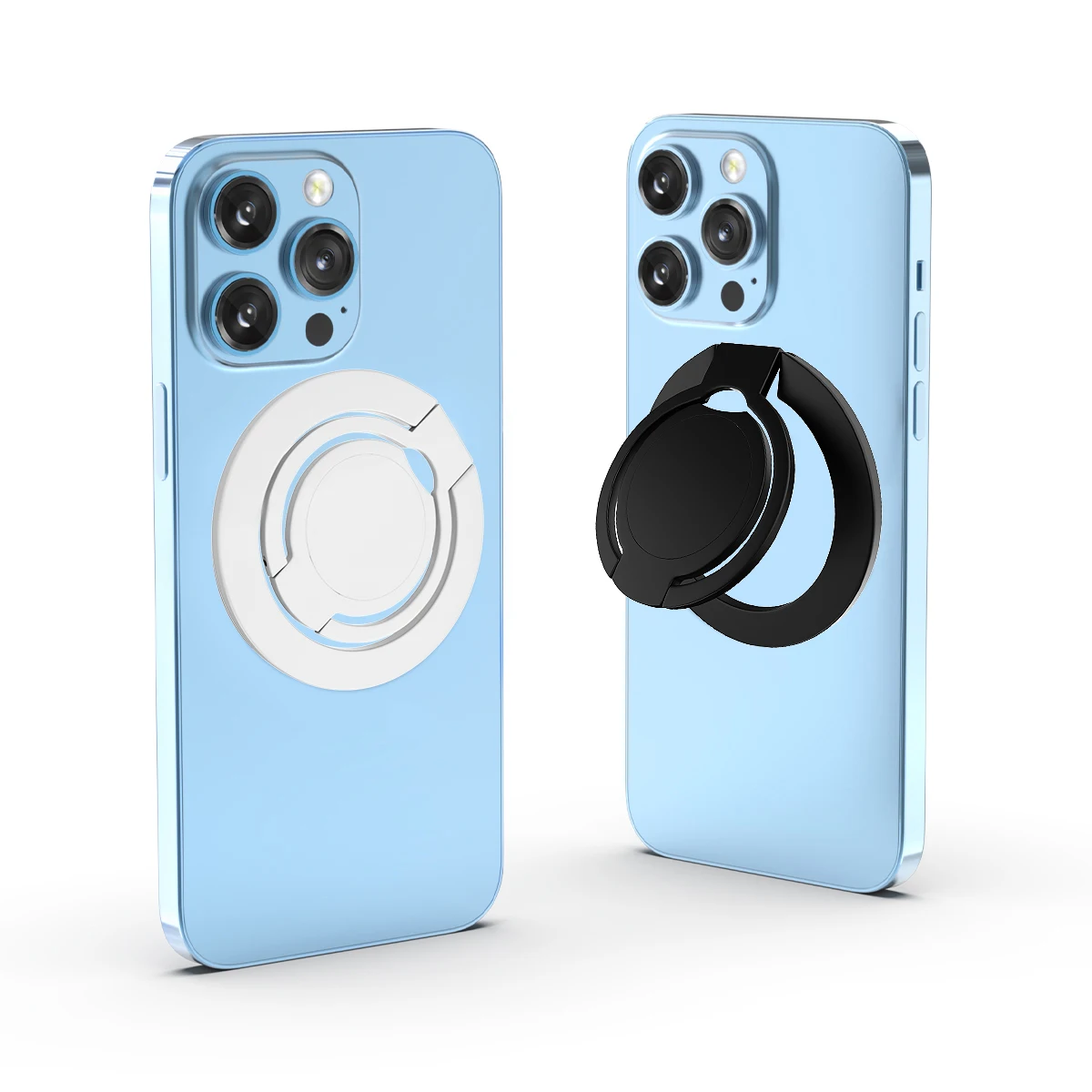 Supporto magnetico per anello per cellulare compatibile con iPhone 12 13 14 serie MagSafe Cavalletto rimovibile per telefono cellulare