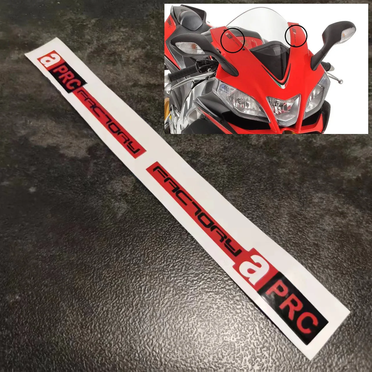 Motorcycle Aftermarket Replacement APRC Factory Stickers Decals for Aprilia RSV4 Front Fairing