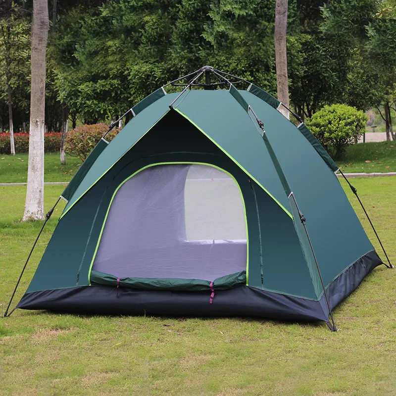 New Camping Tent Outdoor Tent 3-4 Person Automatic Double-Layer Tent Outdoor Quick Opening Portable Tent