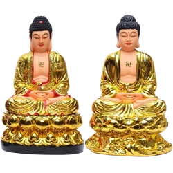 1pc Buddha tools are enshrined at home, and Buddha statues are gilded with resin home decor figurine Religious