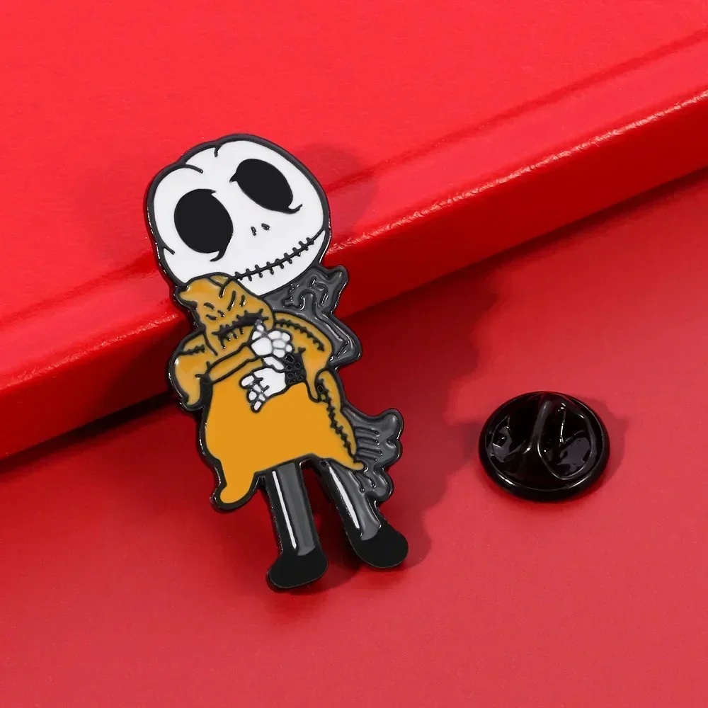 Halloween Series Punk Series Enamel Brooch Christmas Scare Cute Pumpkin Head Metal Badge Bag Clothes Lapel Pins Gift Souvenir