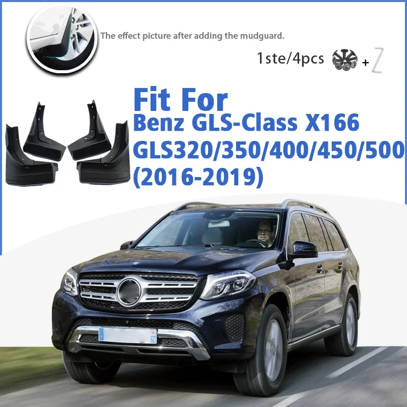 

For Benz GLS Class 2016-2019 Mudflaps Fender Mud Flap Guards Splash Mudguard Car Accessories 4pcs 320 350 400 450 500 X166