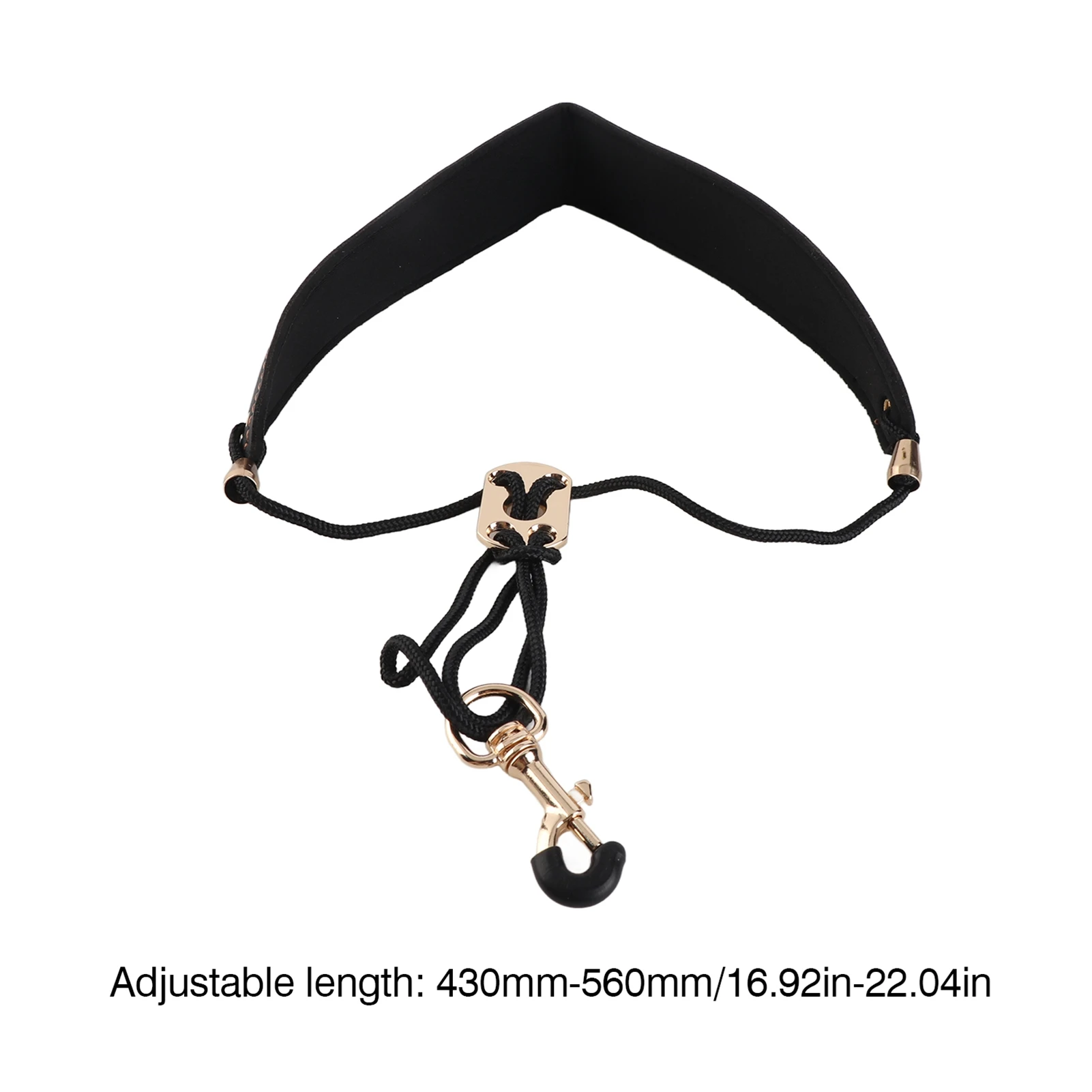 Correa ajustable de cuero para saxofón con gancho metálico para saxofones tenor, soprano, alto y clarinetes