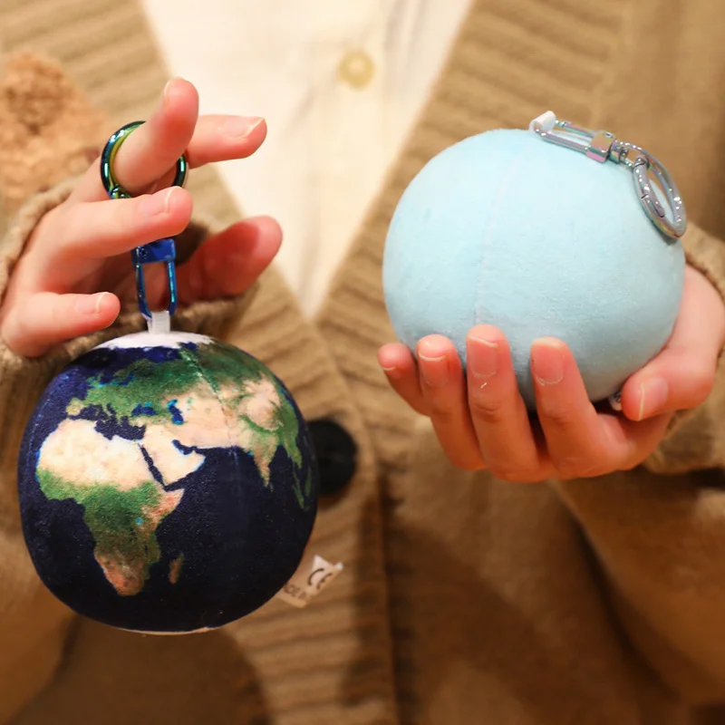 10cm nova marte terra júpiter pingente de pelúcia lua realista vênus sol brinquedo de pelúcia diversão netuno urano saturno mochila encantos chaveiros