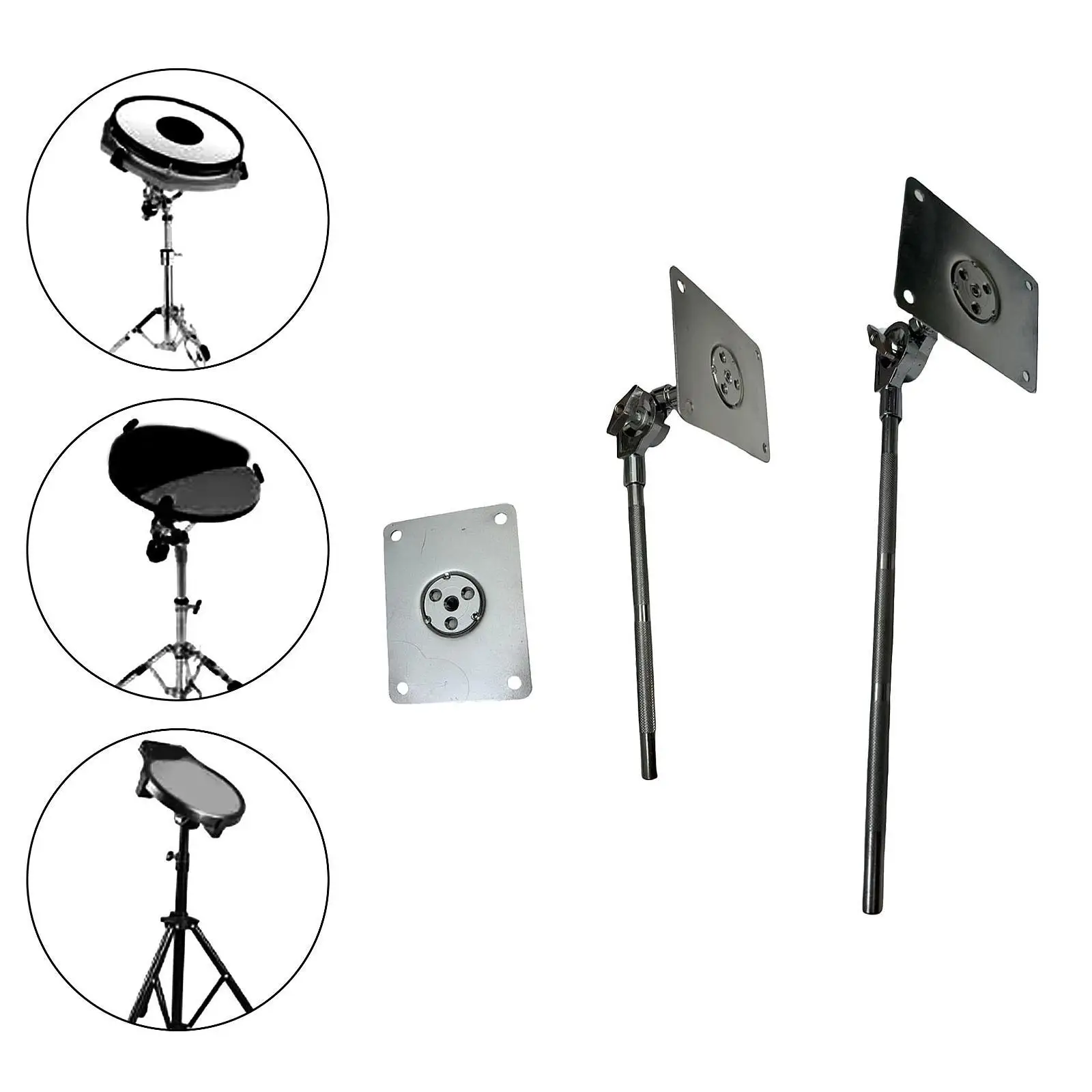 

Silent Drum Holder Lightweight Adjustable Metal Plate Portable Drum Pad Stand Silent Drum Bracket Drum Practice Pads Stand