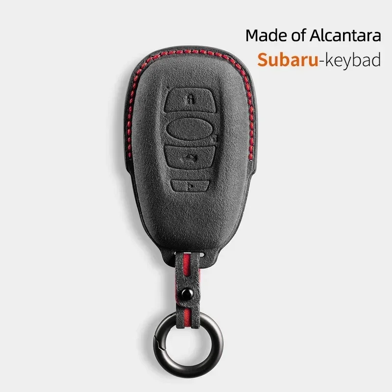 

Alcantara Car Key Case Protective Shell for Subaru Outback Legacy BRZ SIT Forester Crosstrek Accessories Keychain Bag