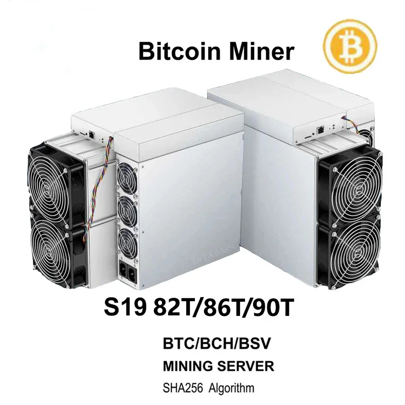 Antminer S19 82T 86T 90T 95T Miner Blockchain Bitcoin Mining Machine Bitmain Original BTC Miner High Profile Than Antminer S17