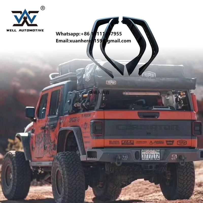 

4X4 Accessory Body Kit predator Avenger Fender Flares Mudguards Splash Guard Wheel Eyebrow for Wrangler Gladiator JT