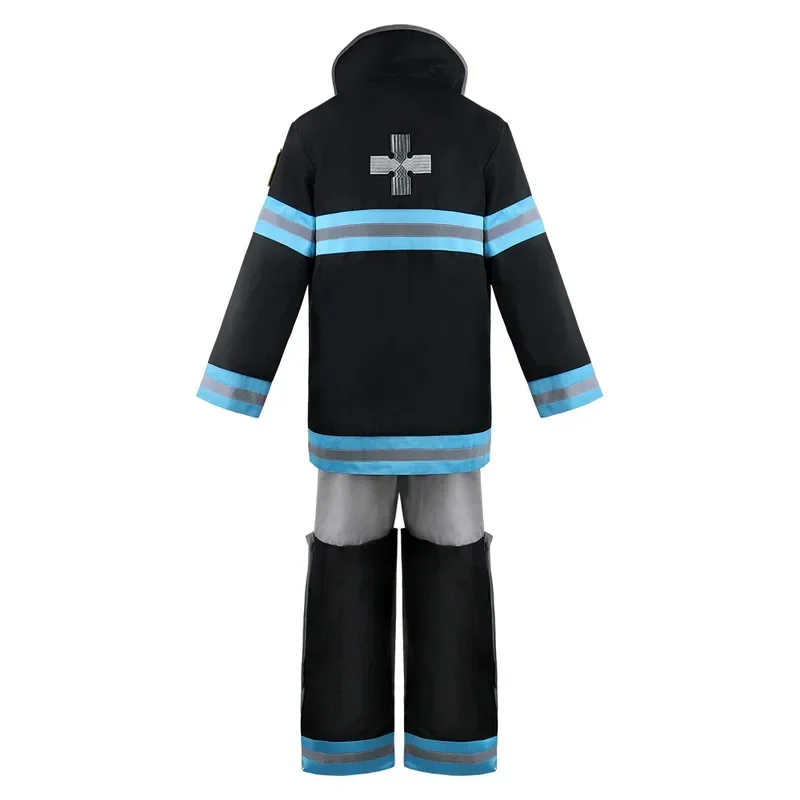 SN66 Shinra Rusakabee Mantel Hosen Jacken Feuerwaffe Cosplay Kostüm Enen no Shouboutai Feuerwehr Asa Boiru Uniform Männer BoW&C@
