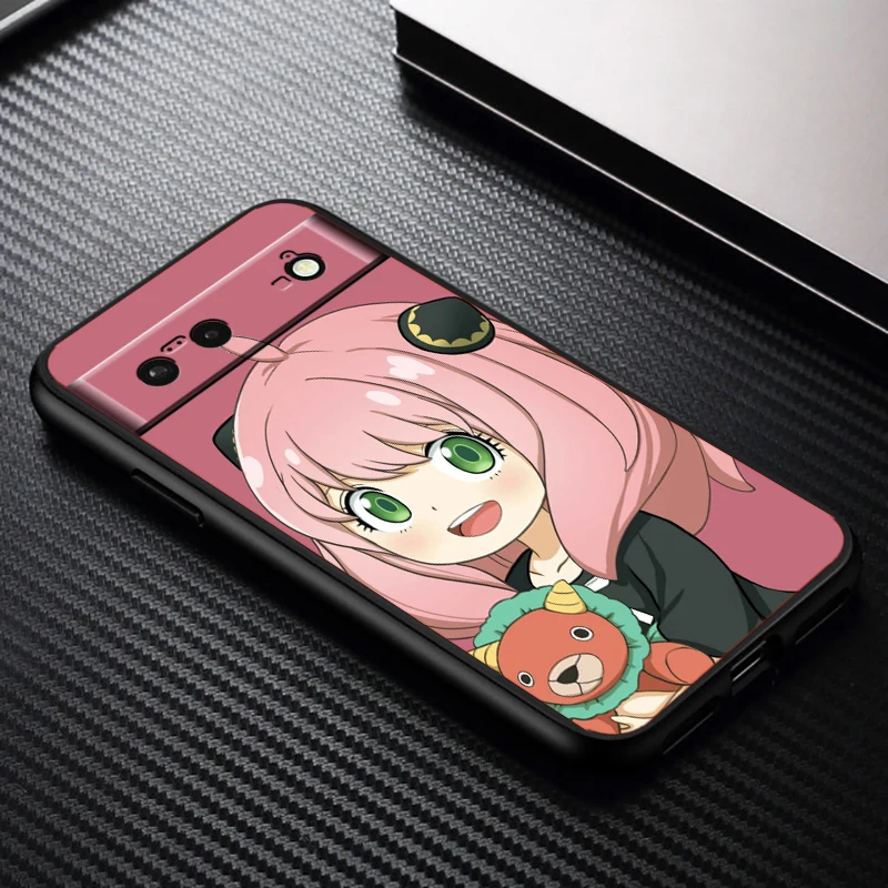 جراب سيليكون أسود لجوجل بيكسل 9 8 7a 7 6a 6 5a 5 4 4a xl 5g