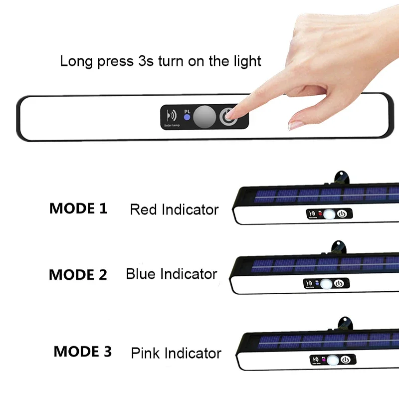 Luz de inducción Solar para exteriores, faro LED ajustable de alto brillo, montado en la pared, jardín, porche