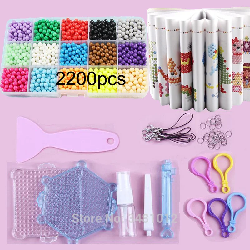 DIY  Beads Set Perlen Tool Creativity Magic Water Beads Pegboard Arts and Crafts for Kids Toys Girls Children Gift 5 7 10 years