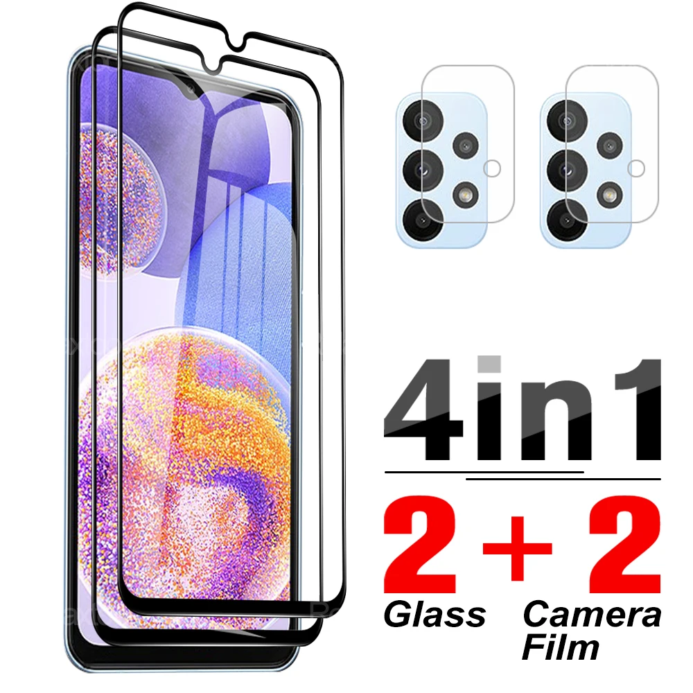 4IN1 Camera Glass Screen Protector For Samsung Galaxy A23 A22 A 23 22 4G 5G GalaxyA23 On For Lens Protective Film 6.6