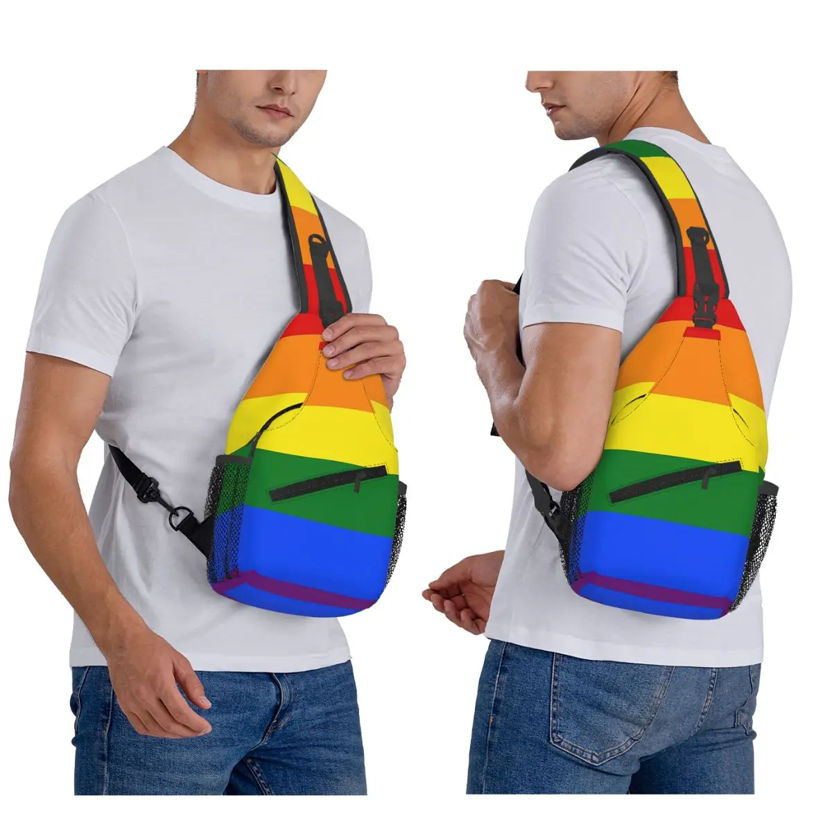 

Гей-прайд Радужный флаг нагрудная сумка мужской слинг рюкзак через плечо нагрудная сумка дорожный походный рюкзак сумка на плечо