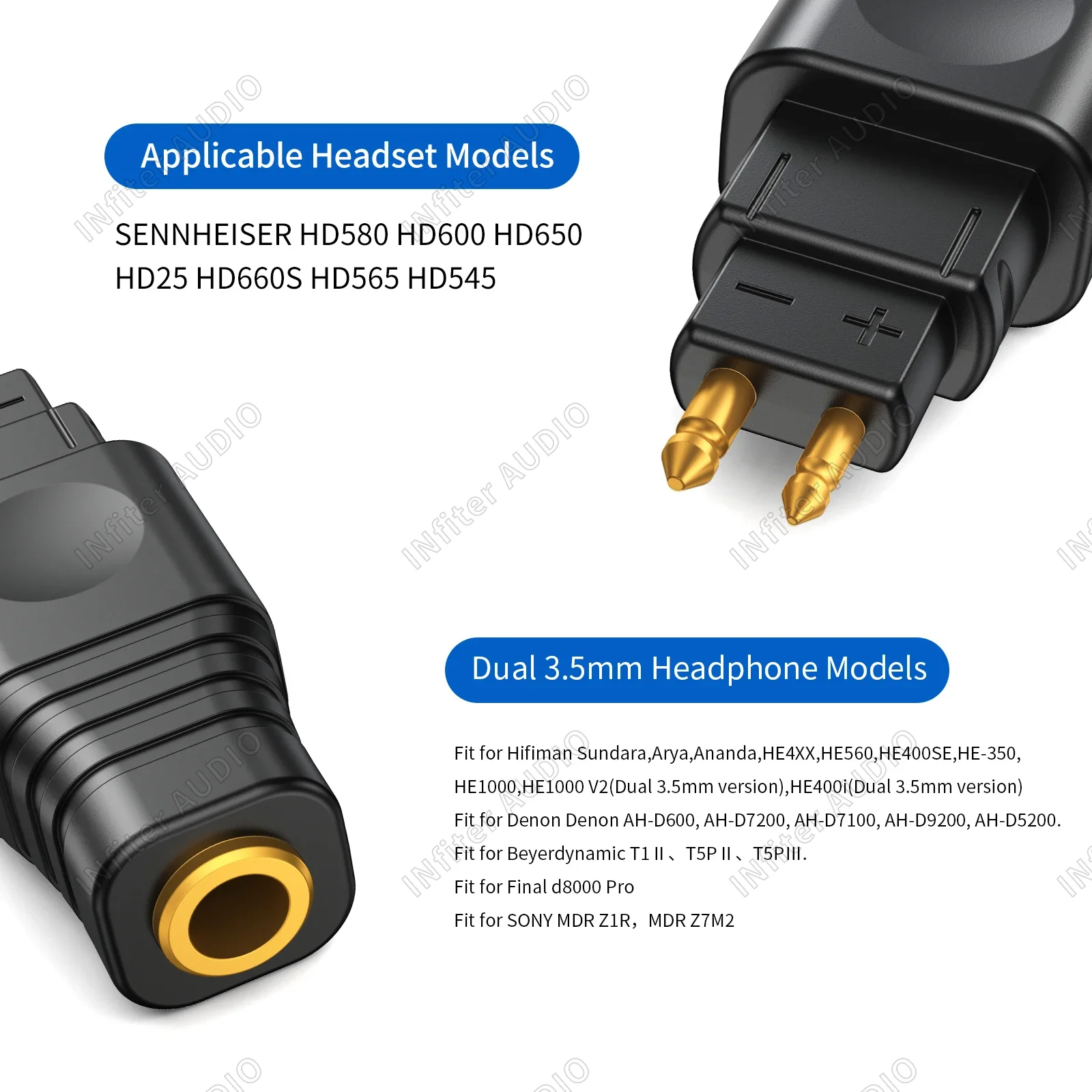 HDMI 600〜3.5mmアダプター、Sennheiserに接続されたケーブルHd580/hd600/hd650/hd25/hd660