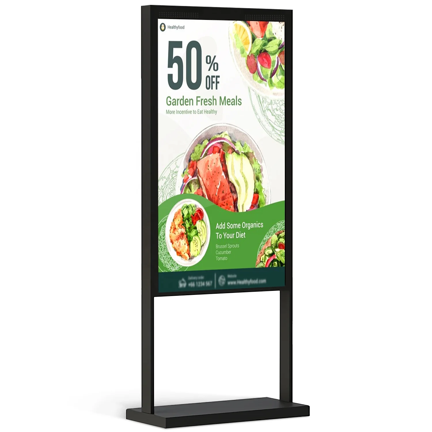High Brightness 43'' 55'' Outdoor Digital Signage Premium LCD Display with Single or Double Side Windows Options