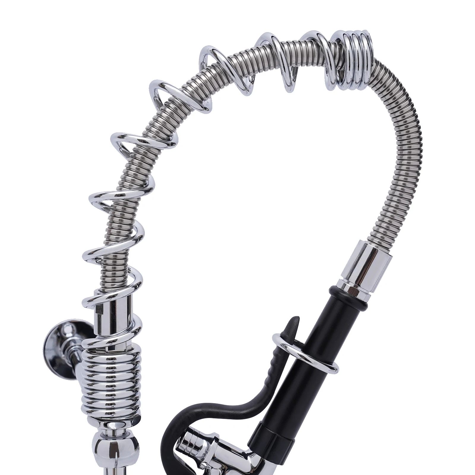 25inch 360 Rotatable Commercial Kitchen Faucet Wall Mount High Pressure and Dual Temperature Control