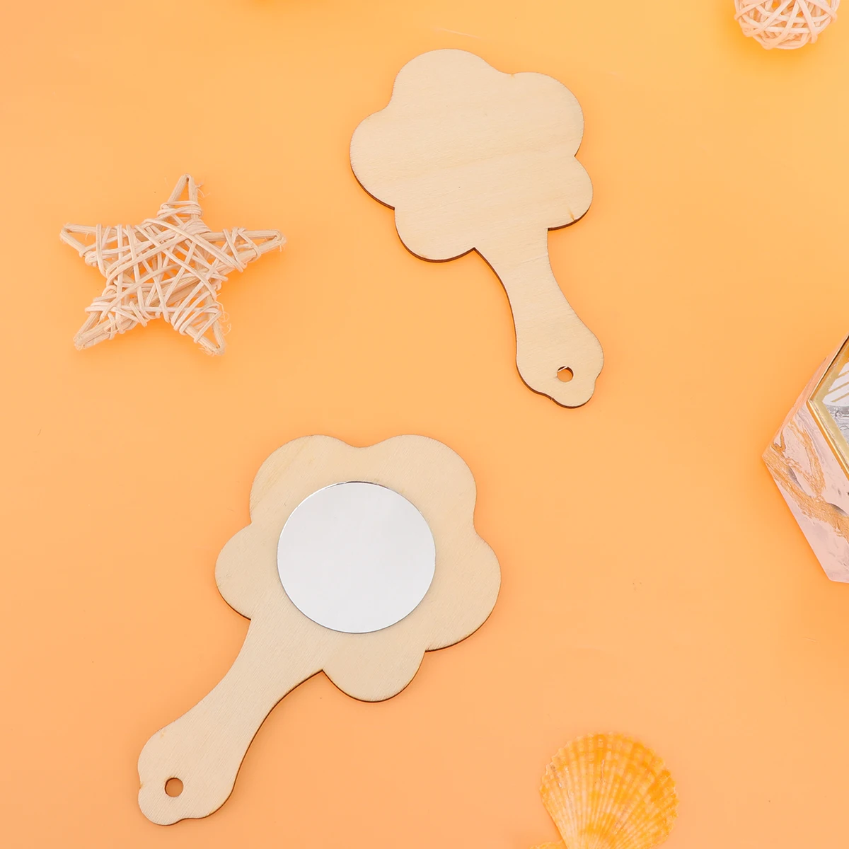 

Набор для творчества из 18 предметов: Зеркала из натурального дерева для самостоятельной росписи, развивающий набор для детского творчества, рисования и граффити